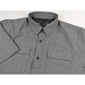 Merrell Hiking Shirt Mens Small Gray Button Down Outdoor Voyager‎ Packable